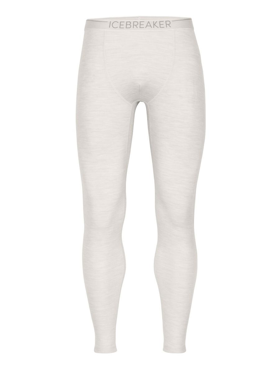 Ecru Heather Men's Icebreaker 15.5 Merino Thermal Leggings | USA 1123AHKP